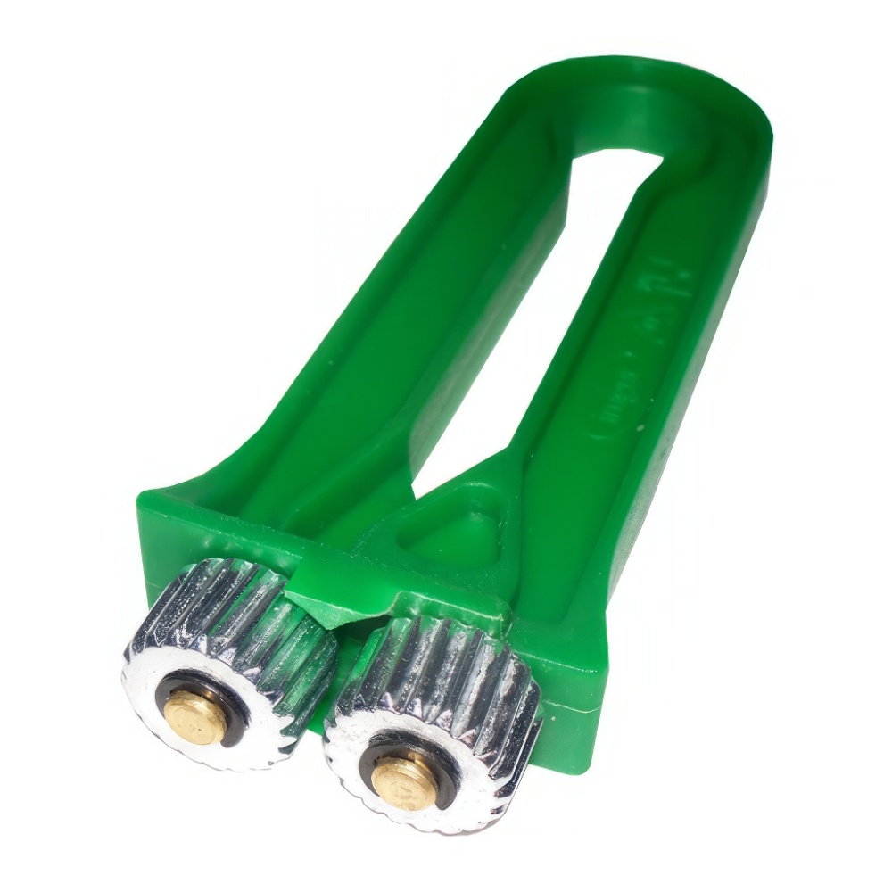 Plastic frame wire crimper