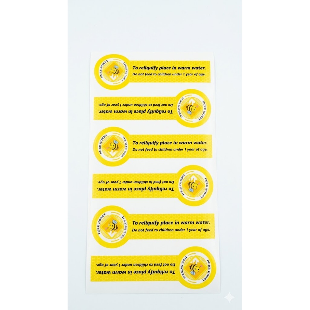 Honey bottle labels